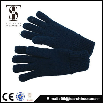 De alta calidad 100% acrílico hecho punto guantes para hombre al por mayor